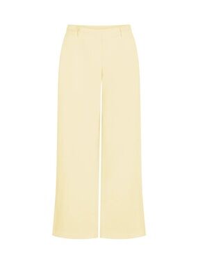 HNTR The Label Ipanema Lemon Linen Wide Leg Pants M NWT